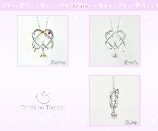 天使の卵,ペンダント,ホワイトトパーズ,ルビー