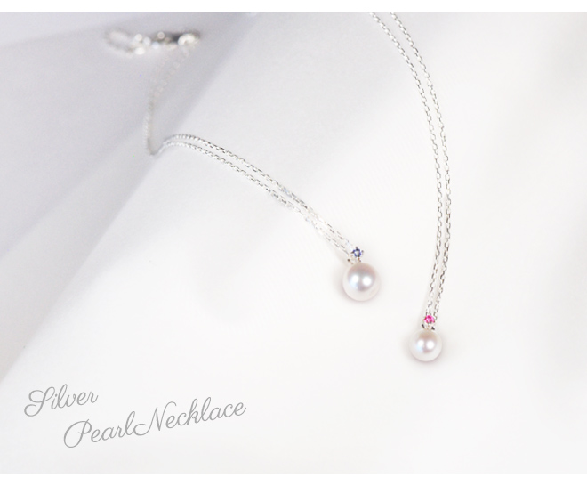 未来天使 天然 パール シルバーネックレスペンダント