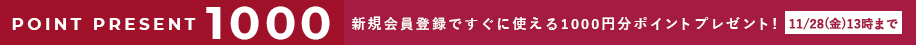 新規1000Ptプレゼント