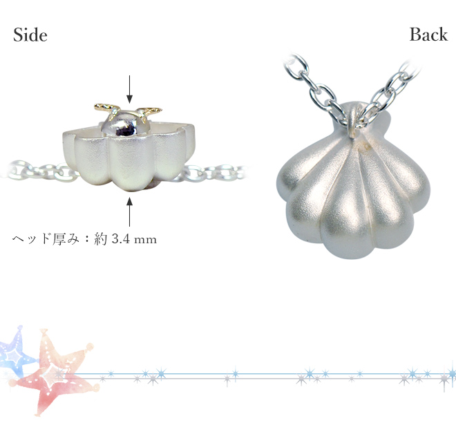 ヴィーナスパール シルバーネックレス｜天使の卵 輝く天使の羽
