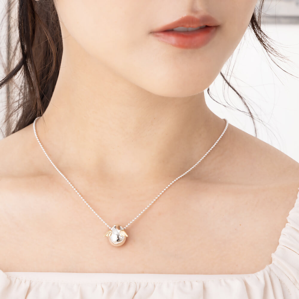 シルバーネックレス（大）｜可愛いアクセサリー 天使の卵 通販本店
