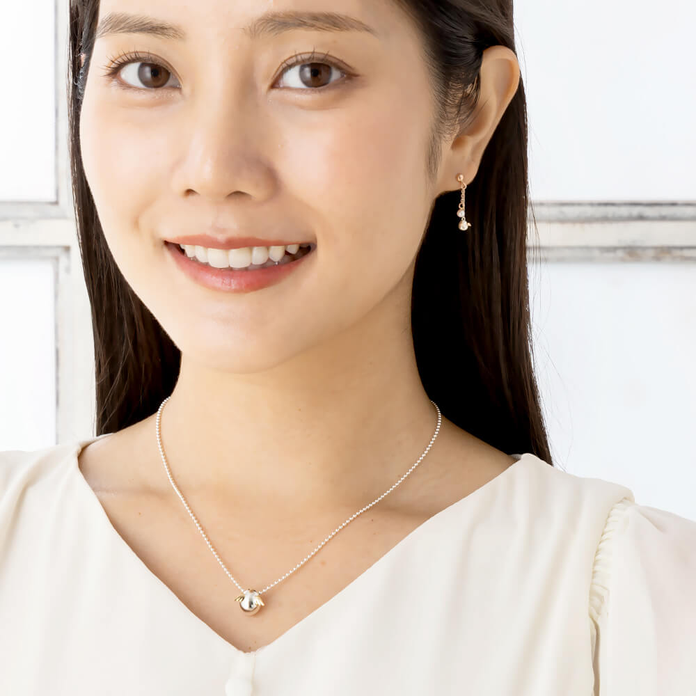なぁさん　コラボネックレス３点＋箱 深田恭子さん贈呈モデル】シルバーネックレス ｜天使の卵 輝く天使の羽