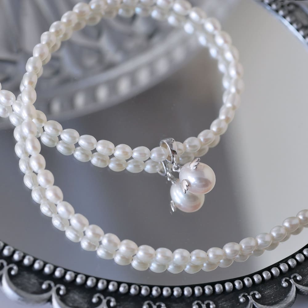 ネックレス　天然　パール