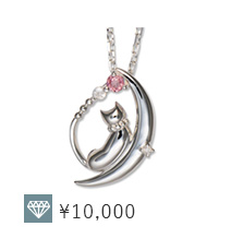 ホワイトデー アクセサリー ネコネックレス