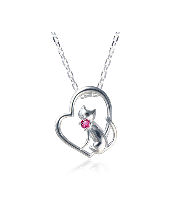 猫ハートネックレス